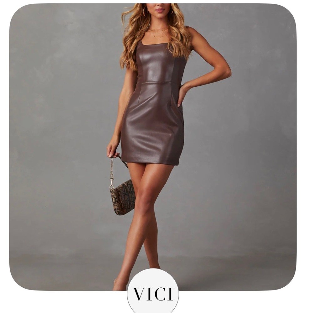 Vici faux leather dress